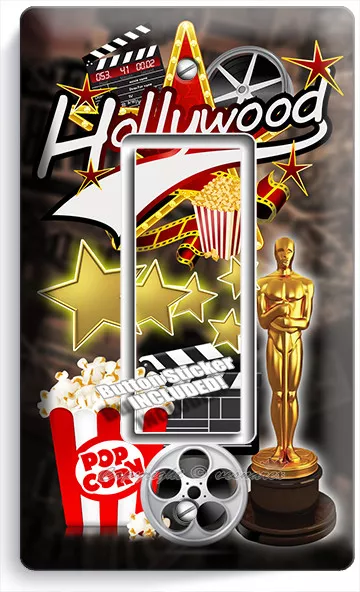 Hollywood Tv Room Movie Stars Theater 1 Gfi Light Switch Wall Plate Home Hd Art