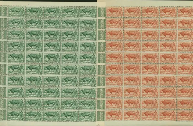 French Cameroun 1946- MNH stamps. Yvert Nr.: 276/294. Sheet of 50.(EB) AR1-00951