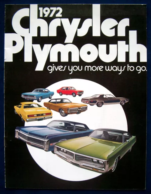 Prospekt brochure 1972 Chrysler Plymouth  Barracuda  Duster  Satellite (USA)