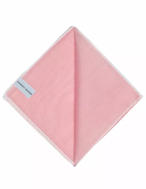 Simonnot Godard Handkerchief IN Pink With Handrollierter White Edging/RegEUR60