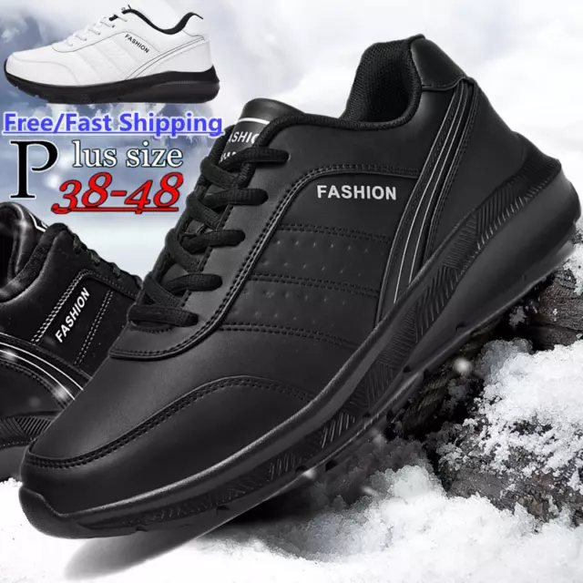 Mens Athletic Outdoor Running Shoes Casual Sports Tennis Leather Sneakers Tennis