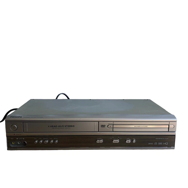 PHILIPS DVP620VR DVD Player VCR Recorder Combo VHS Tested Working No