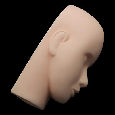 1 pieza cabeza de maniquí realista muñeca modelo cabeza cosmetología cabeza de goma