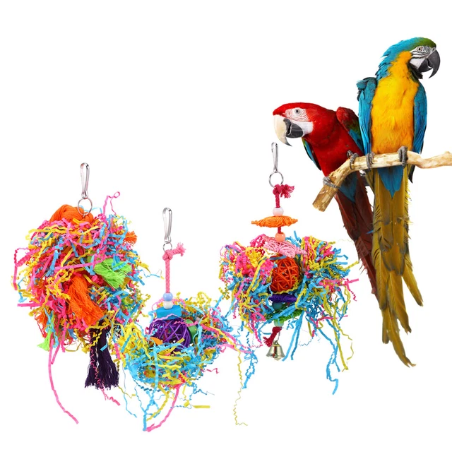 9 Pcs Papagei Spielzeug Papagei Kauen Spielzeug Vogel Biss Spielzeug 6