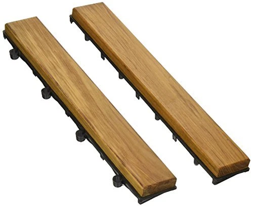 Pieza de borde extremo de piso EZ decoración desnuda piso entrelazado piso en madera maciza de teca S...