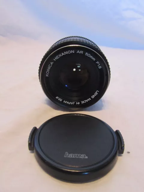 Vintage KONICA HEXANON AR 50mm F 1.8 Camera Lens