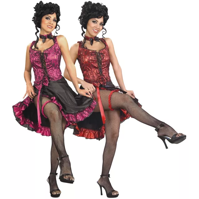 Can Can Costume Adult Saloon Girl Burlesque Dancer Halloween Fancy Dress