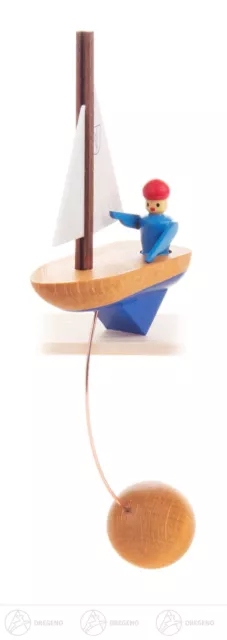 Spielzeug Schaukelfigur Segelschiff  H=ca 12 cm NEU Erzgebirge Wippfigur