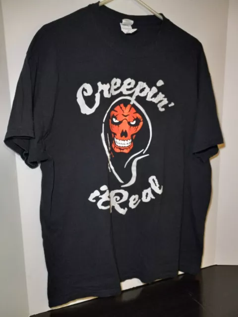 Men Devil Demon Halloween T-shirt XL Creepin it Real cotton Gildan