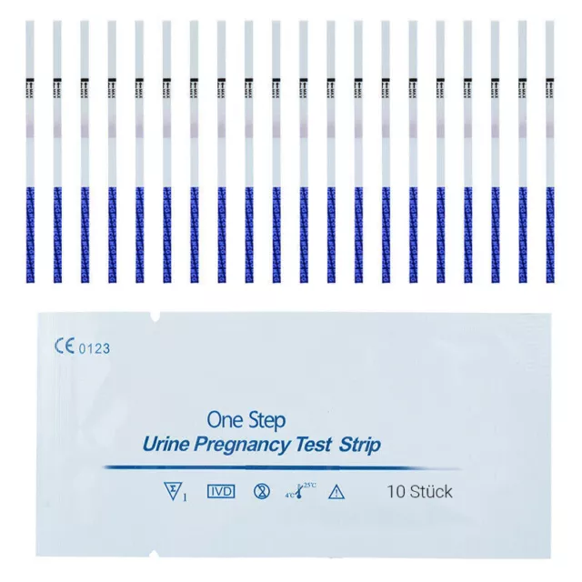 20x Schwangerschaftstest 10 miu/ml Baby Frühtest Teststreifen Urintest hCG-Test