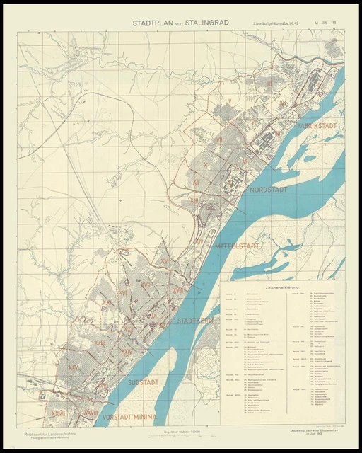 WW2 GERMAN LARGE Wall Map Of STALINGRAD Printable Digital File Up To ww2-german-large-wall-map-of-stalingrad-printable-digital-file-up-to