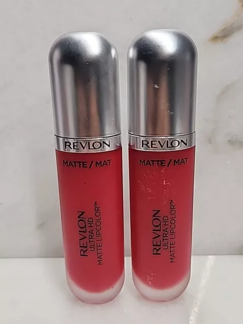 2 Revlon Ultra HD Matte Lipcolor Lipstick  # 635 Passion 0.2 fl oz