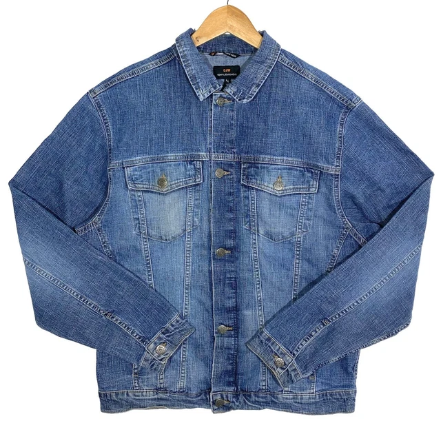 Veste En Jean OBER - Taille Petit (44) - Couleur Gris Bleu - 100% Coton - Occasion Très Bon état