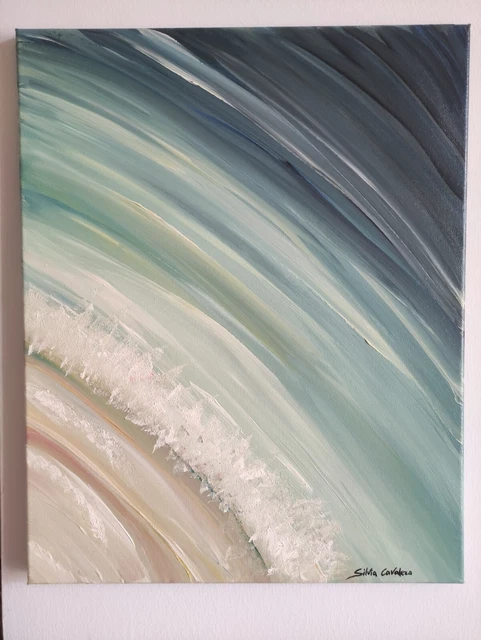 Quadro moderno dipinto a mano, acrilico su tela, 40x50 cm