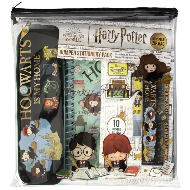 8Pc Harry Potter Bumper Stationery Set Gift Set For Kids - Hogwarts Is My Home