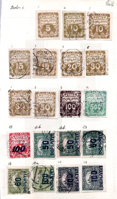 Tchecoslovaquie / Petit Lot De Timbres Taxes Obliteres