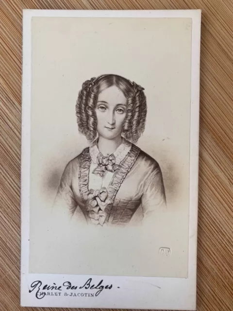 Photo Carte de Visite CDV Portrait Reine des Belges 1860 Belgique