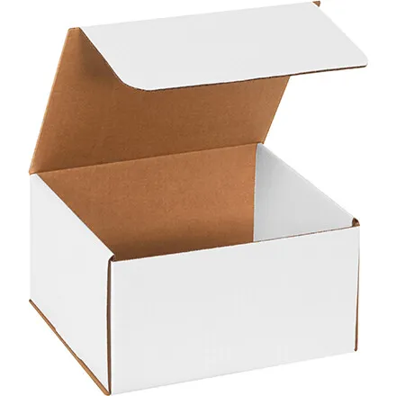 Secure Shipments: 9x8x5" White Corrugated Mailers - 50/Case