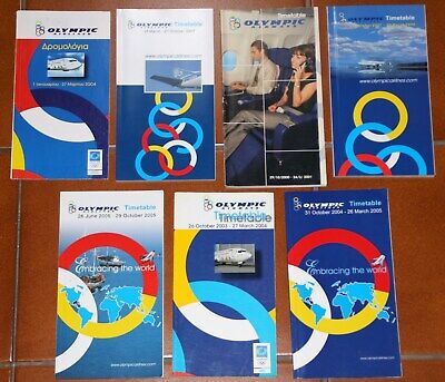 Olympic Airways-Airlines International Edition Timetables Incl.last Ever Issued!