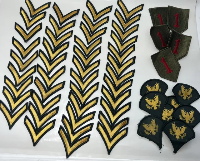 Lot of 56 military rank patches