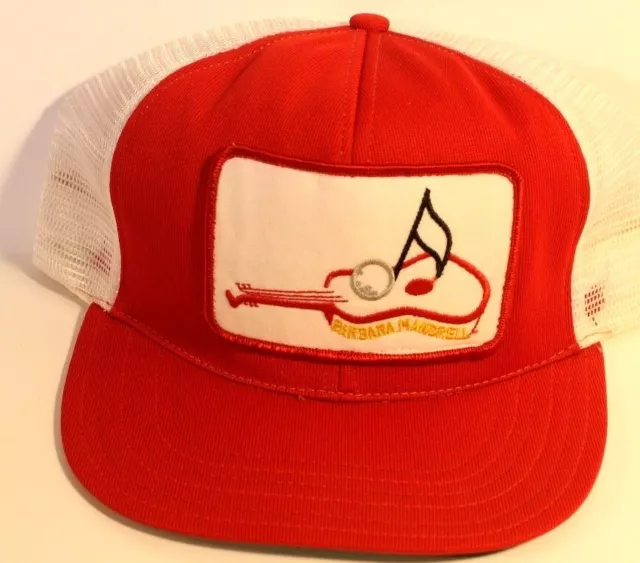 Vintage Trucker Hat Barbara Mandrell Country Music Snapback Baseball Cap Red ba1