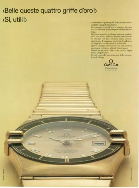 Armbanduhr Omega Constellation Chronometer Werbung 1 Seite 1983 Original 3X