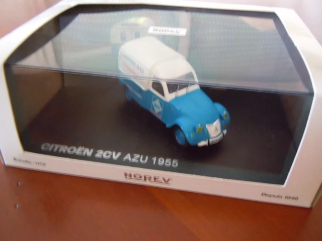 Voiture miniature Norev Hachette 2CV AZU 1955 BUTAGAZ 1/43 BOITE