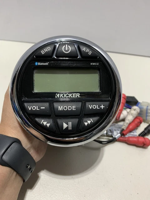 KICKER KMC1 MEDIA RECEIVER AM / FM / USB / BLUETOOTH MARINE BOAT Untested