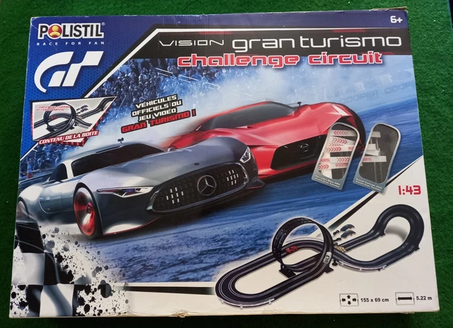 Lot de rails et accessoires pour circuit de voitures électrique POLISTIL 1/43