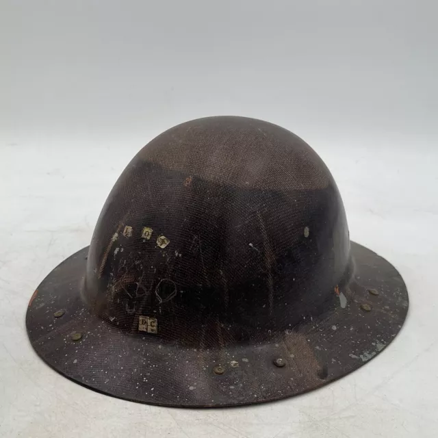 Vintage B.F. McDonald Co. Full Brim Bakelite Miner’s Hard Hat With Liner 1950s