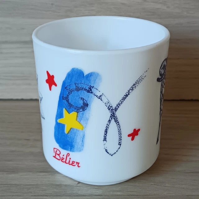 Lot De 6 Mugs Arcopal Signes Du Zodiaque - Vintage Et Décorés, Multicolore