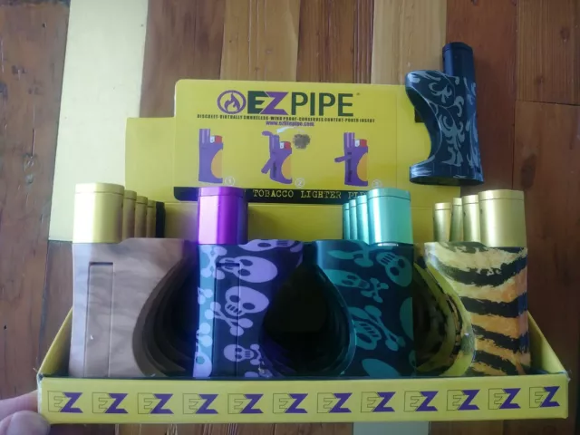 EZ PIPE PRINTS!  Discreet Tobacco All in One Lighter Pipe smokeless wind proof