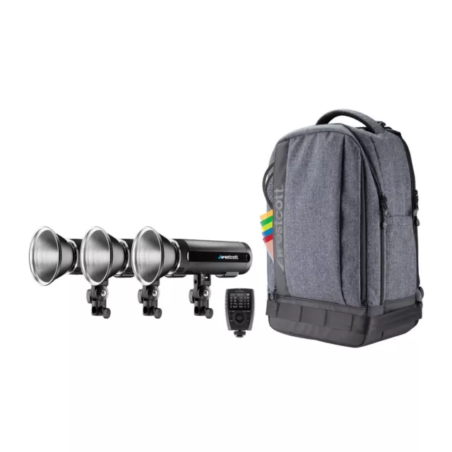 Westcott FJ200 Strobe 3 Light Backpack Kit with Universal Wireless Trigger