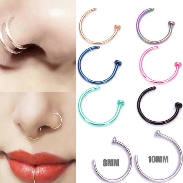 Clicker Universale Per Piercing - Anello A Segmento In Acciaio Chirurgico - Scegli Colore E Diametro - Per Setto, Elica, Naso