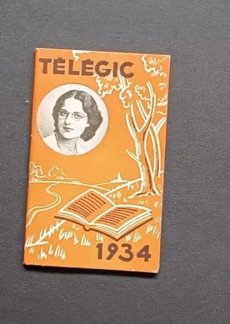 Calendarietto Francese  TELEGIC 1938