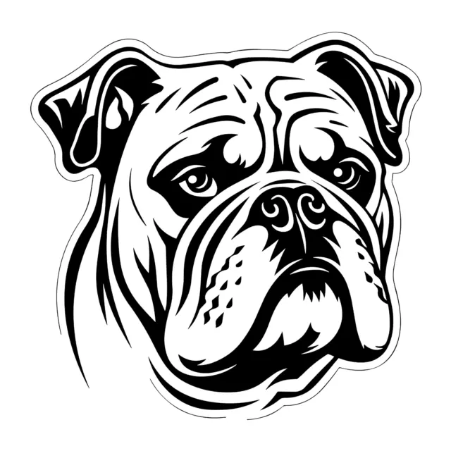 Englische Bulldogge Auto Aufkleber Hunde Sticker