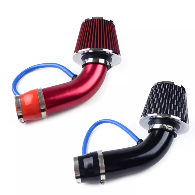 Universal 76mm Car Cold Air Intake Filter Induction Kit Pipe Hose System