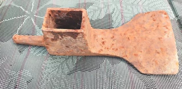 Vintage Antique Farm Garden Tools Iron axe, Hoe - unusual! rusty!