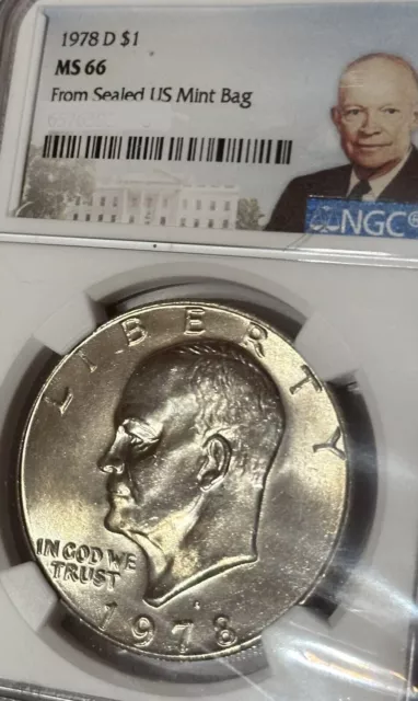 Sealed Mint Bag Pedigree 1978-D Eisenhower Dollar NGC MS66 Rare