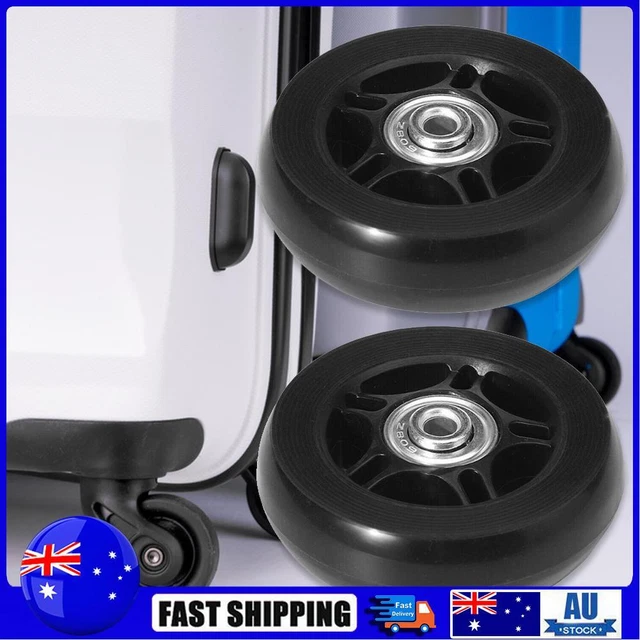 1 Pair Rubber Casters Mute Trolley Case Wheels Deluxe Repair Tool (68*24mm)