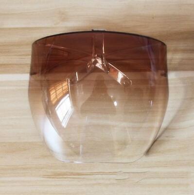 Brown Face Shield Glasses Face Mask Transparent Reusable Visor Anti-Fog Dust USA