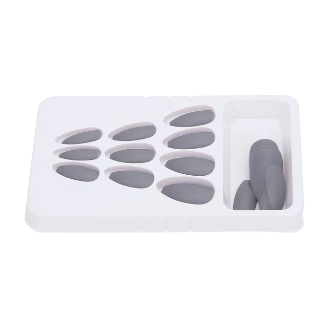 (F137)24Pcs Nail Art Tips Presse De Cercueil Mat Sur Les Ongles Conseils De
