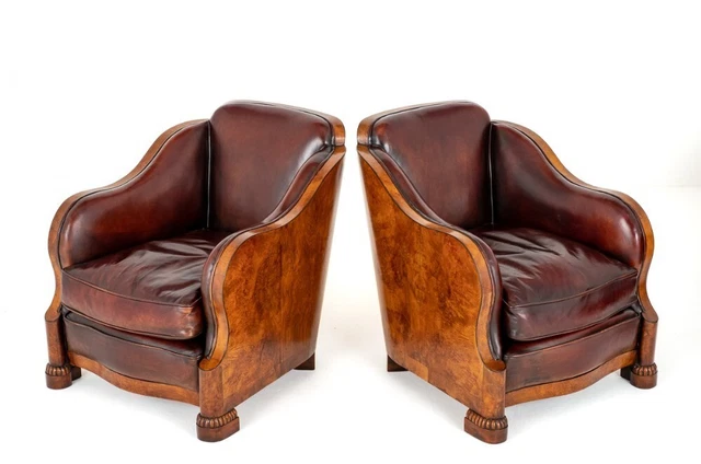 Art Deco Cloud Suite Club Chairs Couch Period 1930 3