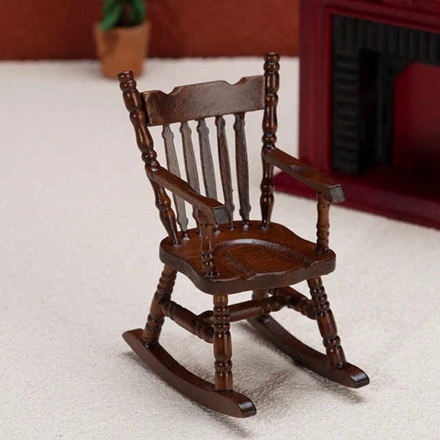 Adorable Miniature Rocking-chair Model Tiny Furniture Rocker 1/12 Child Toy