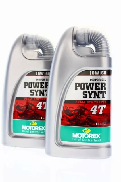 2x Motorex Power Synt 4T 10W60 1L Vollsynthetisch Motoröl 4-TAKT