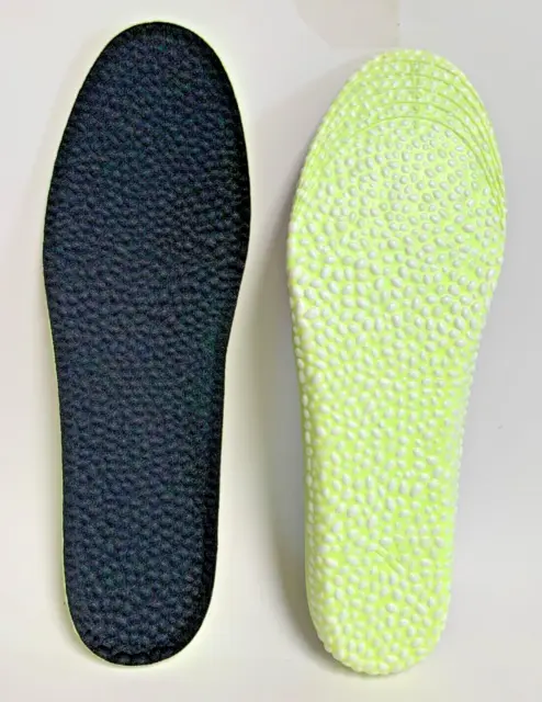 ONE PAIR of Hefe Luxx Starter Insoles Black & Neon, Fits US Sizes 8-13, NEW