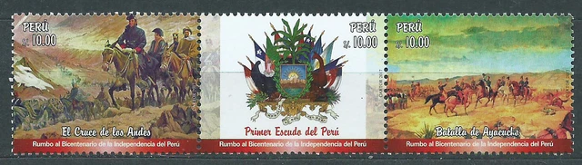 Peru Post 2017 Yvert 2163/65 MNH Kurs Al Coincard De La Unabhängigkeit