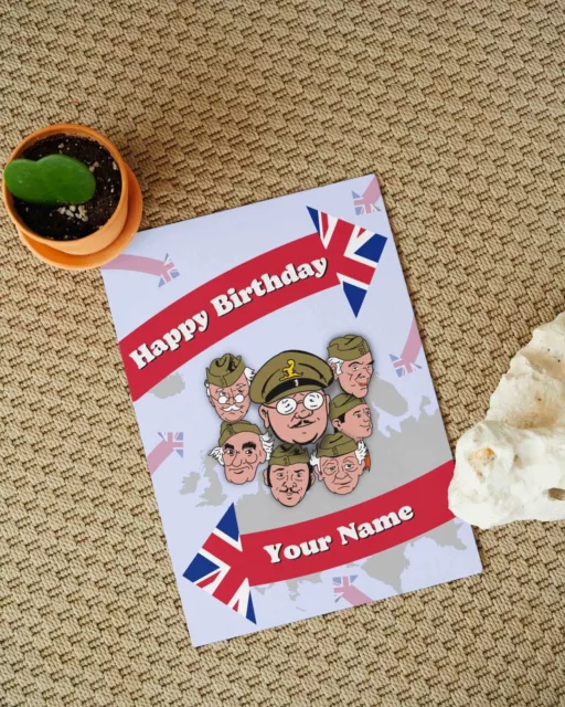 Dad's Army Personalised Birthday Card Classic BBC TV Retro Comedy for Parents 2