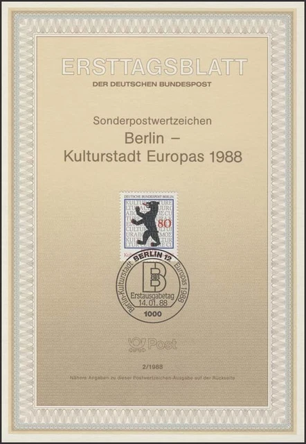 ETB 02/1988 Berlin - Kulturhauptstadt Europas