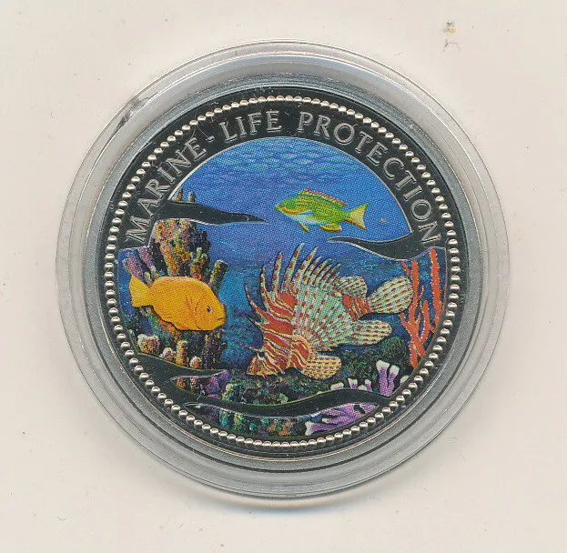 Palau - 1 Dollar 2000 PP / Proof - Marine Life Protection / Lionfish Parrotfish